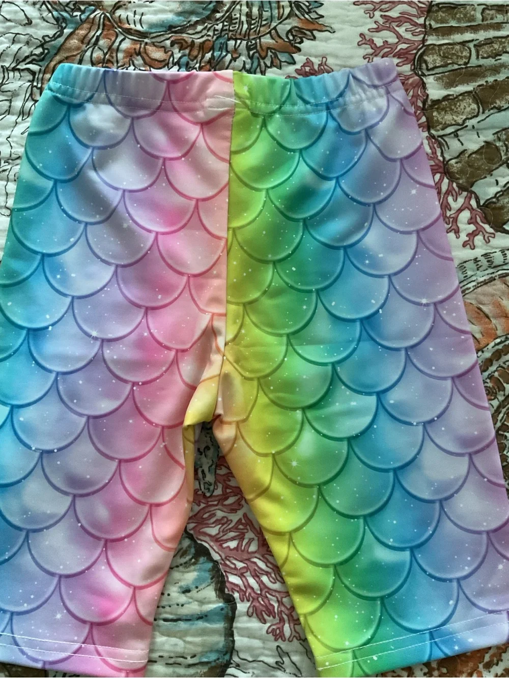 Rainbow Mermaid Scale Girls  Size 6
